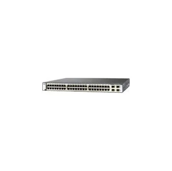 Switch Cisco Catalyst 3750-48PS - Přepínač - L3 - řízený - 48 x 10 100 (PoE) + 4 x SFP - Lze montovat do rozvaděče - PoE - repasovaný W