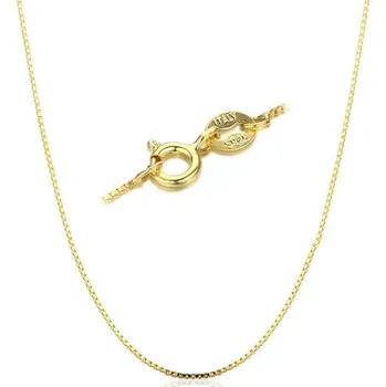 Řetízek Zlacený stříbrný řetízek - čtvercový, délka 45 cm