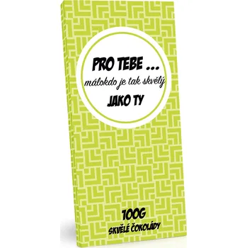 Čokoláda Selllot, s.r.o., K Hájům 34, 155 00 Praha 5 - Vyrobeno v EU Pro Tebe (zelená) - Čokoláda hořká 85% 100g