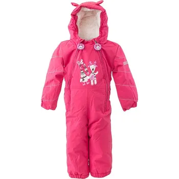 Dětský overall Pidilidi overal zimní dívčí s kožíškem, Pidilidi, PD1131, růžová Velikost: 80, SizeAge: 1rok