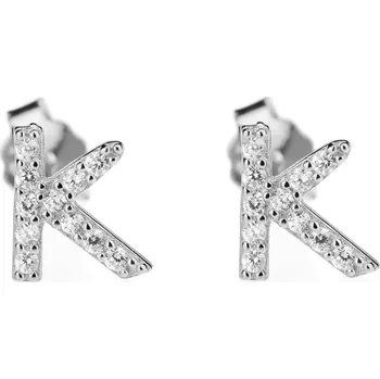 Náušnice franco bene Náušnice s písmenem - stříbrné | 2074 Písmeno: W