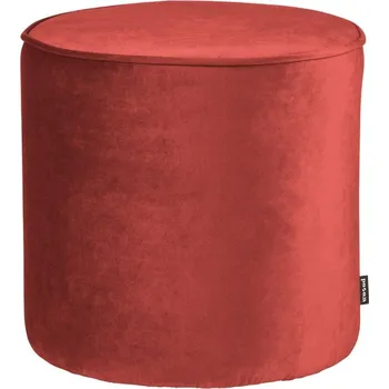 Taburet WOOOD Malinově červený sametový taburet Norma 46 cm
