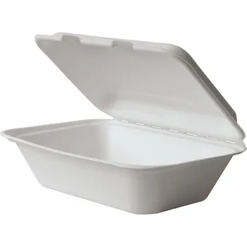 Jednorázové nádobí Menu box z cukrové třtiny 185x130x60mm / 50ks