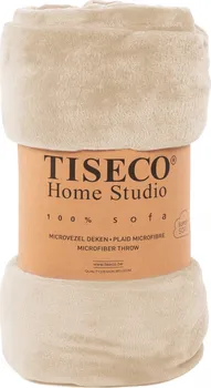 deka Tiseco Home Studio Cosy pléd mikroplyš 240 x 220 cm krémový