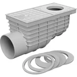 MCH - KV110Bs Lapač střešních splavenin UNIVERZÁLNÍ 325Ds boční odtok "GAJGR" D 110 mm šedý - EN 1253-1