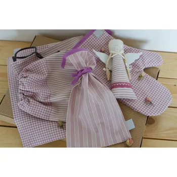 Kosmetická sada Dárková sada z růžového kanafasu