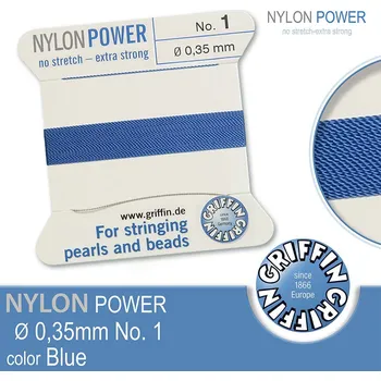 Nit NYLON Power velmi pevná nit GRIFFIN síla nitě 0,35mm barva Blue