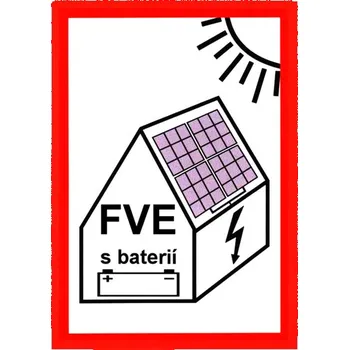 Značení Samolepka označení FVE s baterií