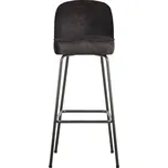 WOOOD Černá koženková barová židle Tergi 79 cm