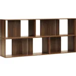 Set čtyř ořechových modulárních polic Kave Home Litto