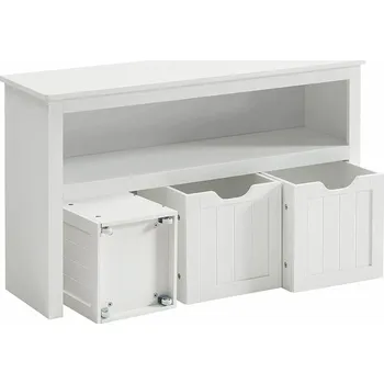 regál Dětský regál na hračky Vasagle PAMPULO bílý