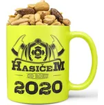 Hrnek Hasičem od roku (rok: 2020, Náplň hrníčku: Směs slaných oříšků)