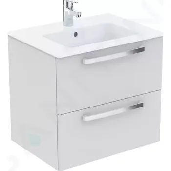 Koupelnový nábytek Ideal Standard Skříňka s umyvadlem 610x450 mm, 2 zásuvky, dekor bílý lak K2979WG