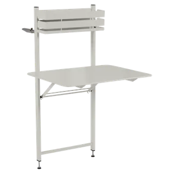 Zahradní stůl Světle šedý kovový balkonový stůl Fermob Bistro 57 x 77 cm