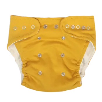 Plena Mamatti Látková plenka EKO sada - kalhotky + 2 x plenka, Mýval, vel. 5 - 14 kg hořčicová, Velikost koj. oblečení 5 - 14 kg