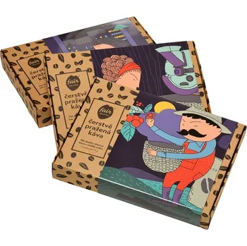 Káva FAIROBCHOD Dárková sada čerstvě pražených káv 5 x 70&nbsp;g