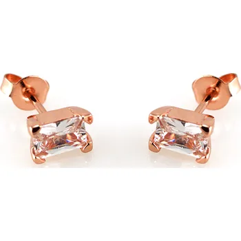 Souprava šperků Nerezové náušnice 7454 - růžově pozlacené - SER.7454