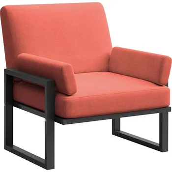 Červené zahradní křeslo MESONICA Soledo s antracitovou podnoží