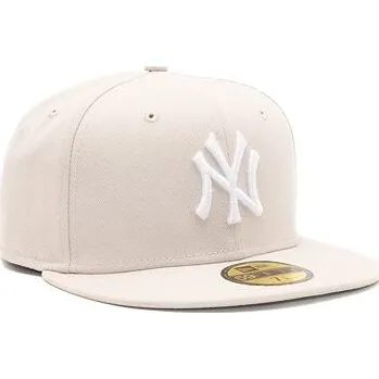 Kšiltovka Kšiltovka New Era - MLB Essential 59FIFTY - NY Yankees - Stone / White velikosti fitted caps 8 (63.5 cm)
