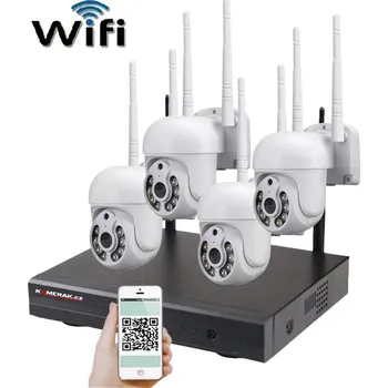 Kompletní kamerový systém Bezdrátový 4 kamerový set WiFi IP Pro WIP4-108B 3MPx, PTZ, CZ menu