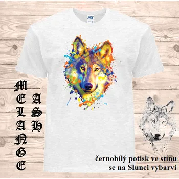 detske-bavlnene-tricko-uv-potisk-neonovy-vlk Barva: Heather grey - vřesově šedá, velikost: 152