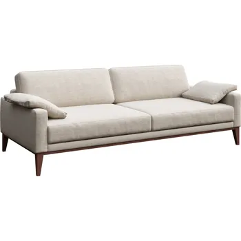 Pohovka Světle šedá třímístná látková pohovka MESONICA Musso 211 cm