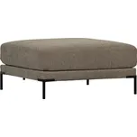 WOOOD Šedo hnědá látková podnožka Coulee 100 x 100 cm