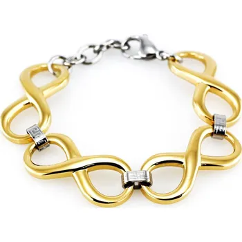 Souprava šperků Nerezový náramek na ruku 7532 - stříbrno-zlaté barvy - SBR.7532.. IPG