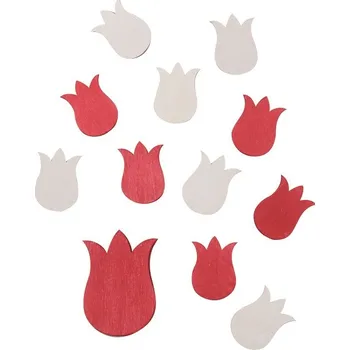 Tulipány dřevěné 4 cm, 12 ks v sáčku 7490