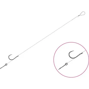 Rybářský háček 6ks - Feederový Návazec Delphin FLR Sting B-Less #8 8cm 0,25mm 7mm