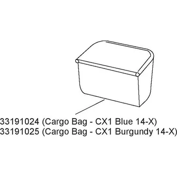 vozík za kolo Přepravní koš Burgundy CX1 33191025
