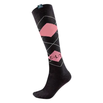 Waldhausen Jezdecké podkolenky ELT Karo, černo-růžové Barva: Růžová, Velikost: 35 - 38