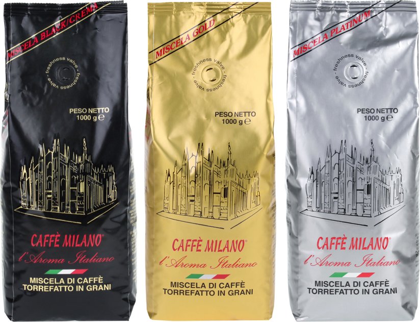 Vyzkoušejte Caffé Milano 3 x 1 Kg zrnková káva