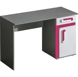 Pracovní stůl ORAKI, antracit/růžová + vyzvednutí ZDARMA