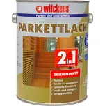 Bezbarvý lak na na parkety, dřevěné podlahy a schody 2v1, polomat, WILCKENS Parkettlack 2in1, seidenmatt Balení: 0,75 litru