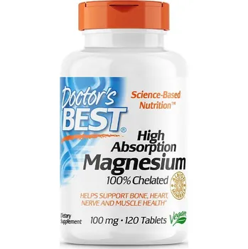Doctor's Best Účinné vstřebávání hořčíku 100 mg (120 Tableta)