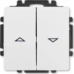 ABB SWING / SWING L Ovládač žaluziový jednopólový, řazení 1/0+1/0 s blokováním, jasně bílá