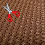 Umělý ratan - hnědá, výška 1,1m (Ratanová rohož z technoratanu - metráž)