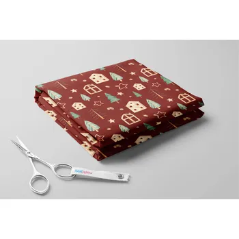 Softshell s beránkem, Vánoční domečky Barva: Červená