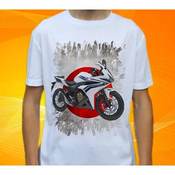Pánské tričko tričko HONDA CBR 500R WHITE 116 (tričko s motorkou )