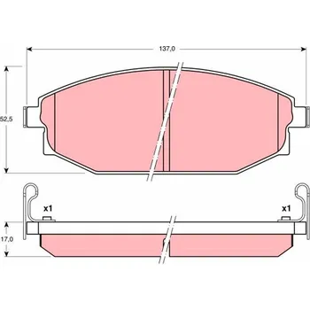 Brzdová destička Sada brzdových destiček, kotoučová brzda TRW GDB3232