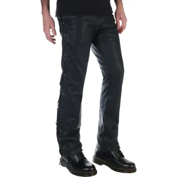 Pánské kalhoty kalhoty pánské kožené GMTie up - 40
