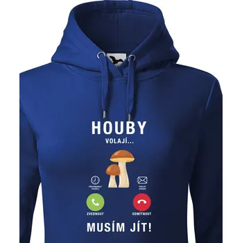 Dámská mikina Dámská mikina Houby volají, Barva Modrá, Velikost XL, Canvas Dámská mikina Bezvatriko.cz 2271