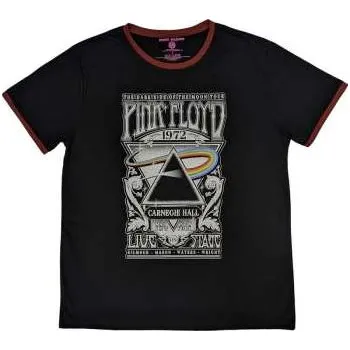 Zahraniční hudba Merch Pink Floyd: Pink Floyd Unisex Ringer T-shirt: Carnegie Hall Poster (xx-large) XXL