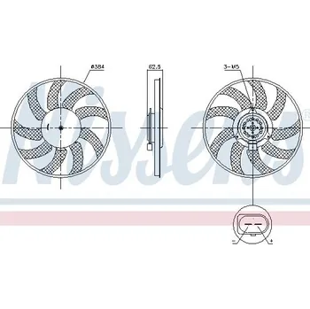 Motor automobilu Větrák, chlazení motoru NISSENS 850099