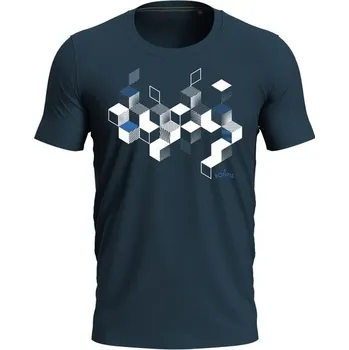 Pánské tričko Bontis Tričko CUBES - Tmavě modrá | XL