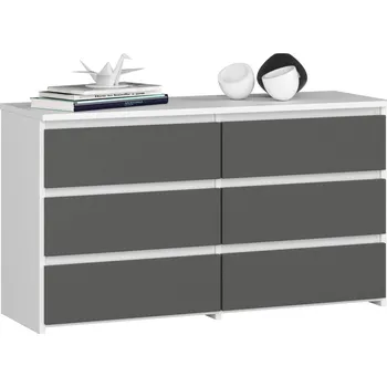 Komoda Komoda CL6 100 cm bílá/grafitově šedá