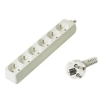 Prodlužovací kabel PREMIUMCORD Prodlužovací přívod 230V 5m, 6 zásuvek, bílá