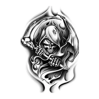 Odstranitelné tetování Smrtka s kosou - nalepovací tetování