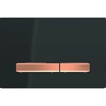 Splachovací tlačítko Geberit Sigma50 - Ovládací tlačítko pro 2 množství splachování, černá/červené zlato 115.670.DW.2